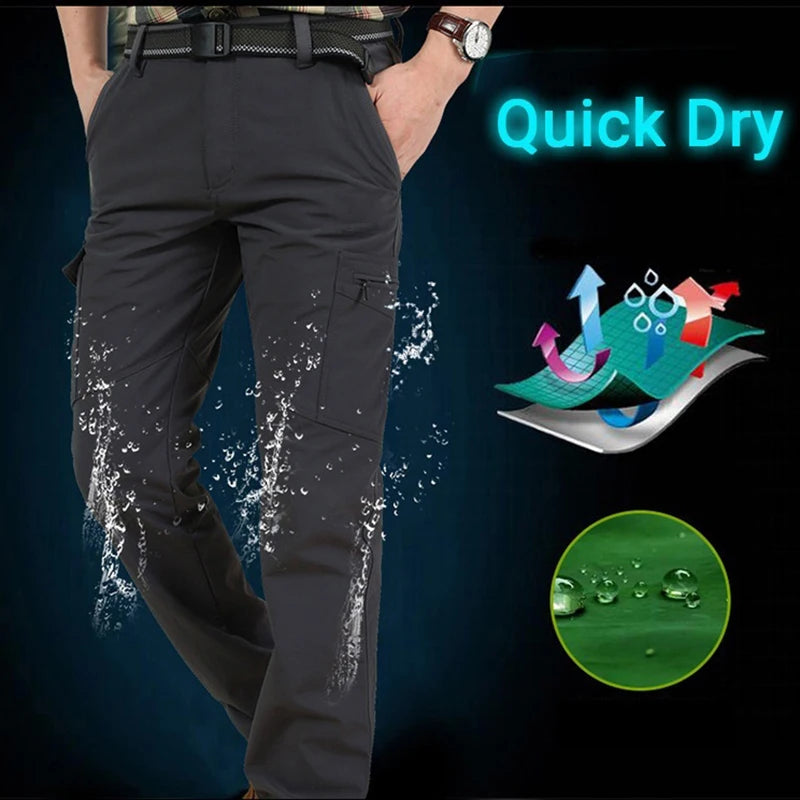 2023 Outdoor Waterproof Tactical Cargo Pants Men Breathable Summer Casual Army Military Long Trousers Male Quick Dry Cargo Pants