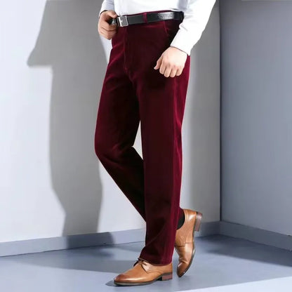 Corduroy pants loose joggers middle-aged men dad installed in autumn and winter 2023 men's casual Trousers for men streetwear