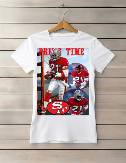 Deion Sanders,PrimeTime,Vintage T-shirt,Retro T-shirt,Game Day T-shirt,San Francisco Fans,Sunday Game Wear,San Francisco 49ers Retro Player