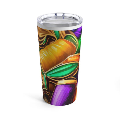 Mardi Gras theme Tumbler, Fat Tuesday Tumbler, Party Time Tumbler, Carnival Tumbler, MG Tumbler, Let The Good Times Roll Tumbler