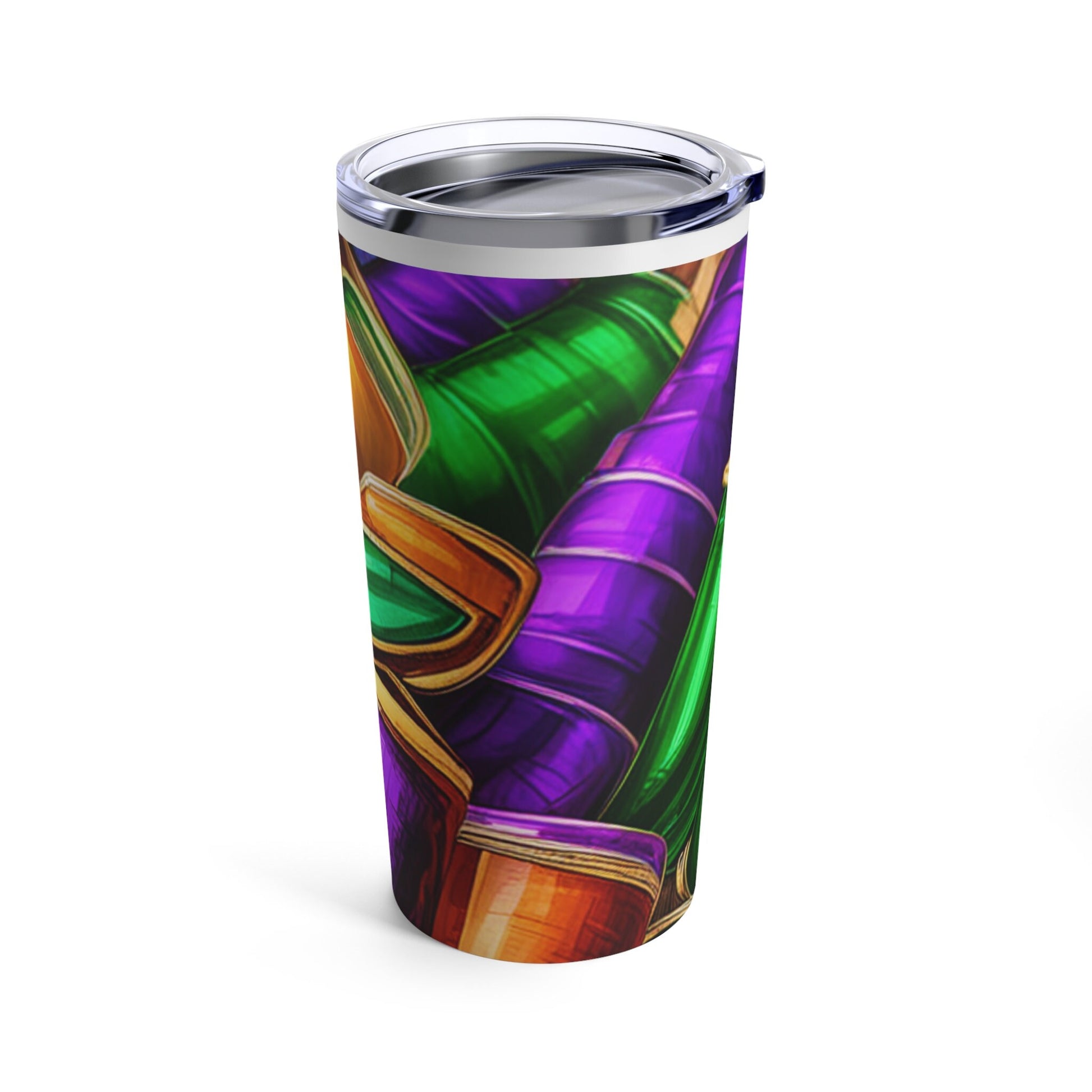 Mardi Gras theme Tumbler, Fat Tuesday Tumbler, Party Time Tumbler, Carnival Tumbler, MG Tumbler, Let The Good Times Roll Tumbler