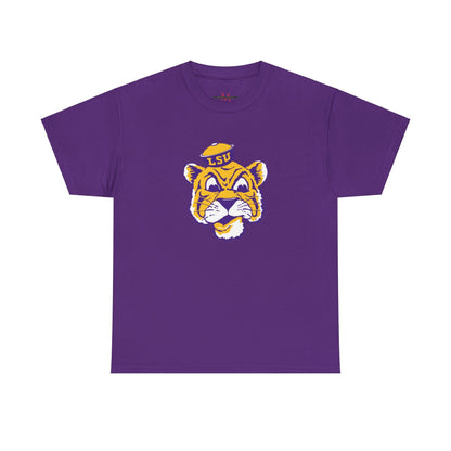 Vintage LSU Mascot Cartoon Tee, Retro LSU Mascot Cartoon Tee, Classic LSU Mascot Cartoon Tee, Tiger Mascot Cartoon Tee