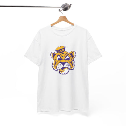 Vintage LSU Mascot Cartoon Tee, Retro LSU Mascot Cartoon Tee, Classic LSU Mascot Cartoon Tee, Tiger Mascot Cartoon Tee