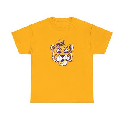 Vintage LSU Mascot Cartoon Tee, Retro LSU Mascot Cartoon Tee, Classic LSU Mascot Cartoon Tee, Tiger Mascot Cartoon Tee