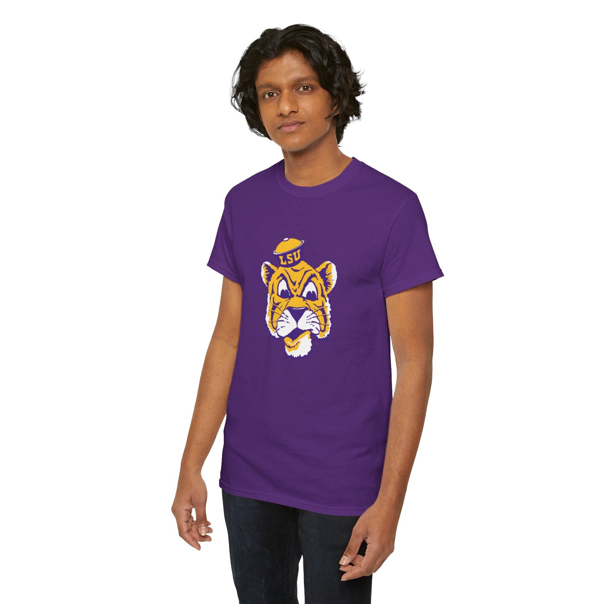 Vintage LSU Mascot Cartoon Tee, Retro LSU Mascot Cartoon Tee, Classic LSU Mascot Cartoon Tee, Tiger Mascot Cartoon Tee