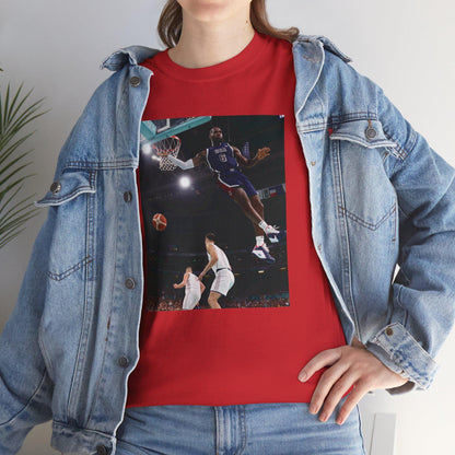 Vintage USA LeBron James Dunking Tee, Retro USA LeBron James Dunking Tee, Classic LeBron James Dunking Tee, USA LeBron James Dunking Tee